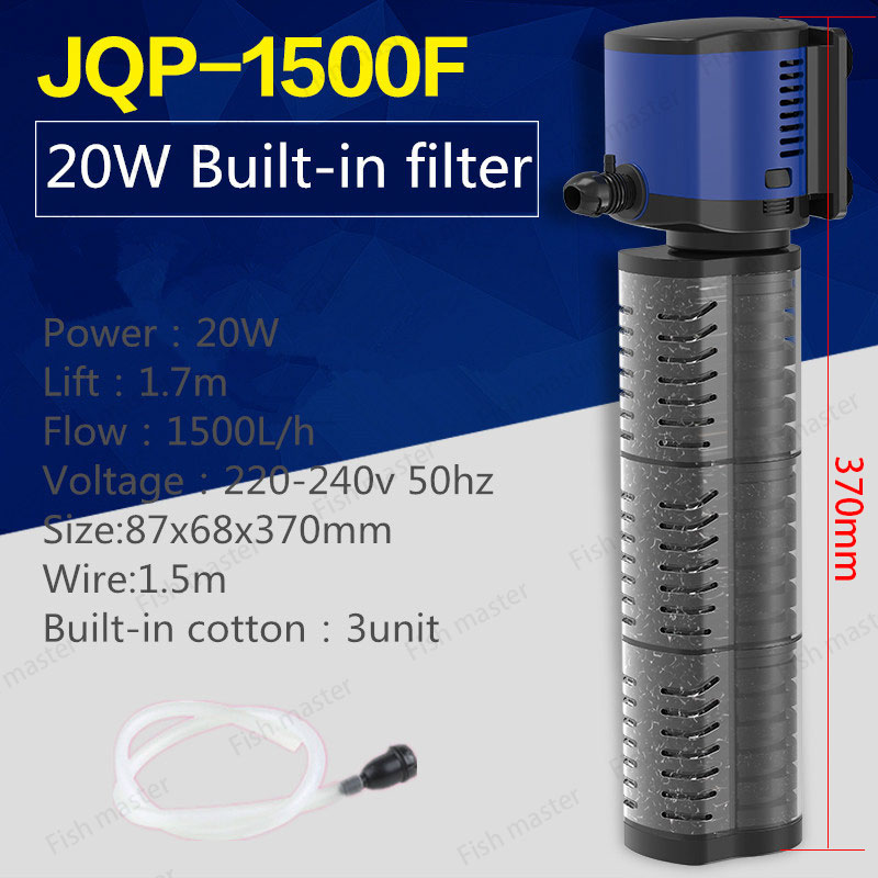 3 in 1 Filter für Aquarium Aquarium Filter Mini Aquarium Filter Aquarium Sauerstoff Tauch Wasserfilter: UK Adapter Stecker / JQP-1500F