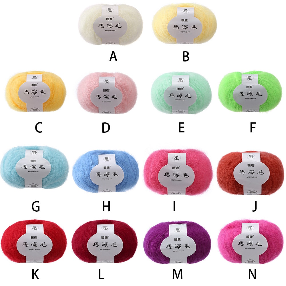 Mohair fil pas cher fil à tricoter doux Mohair tricot laine fil bricolage châle écharpe Crochet fil fournitures pour tricoter pull chaussette