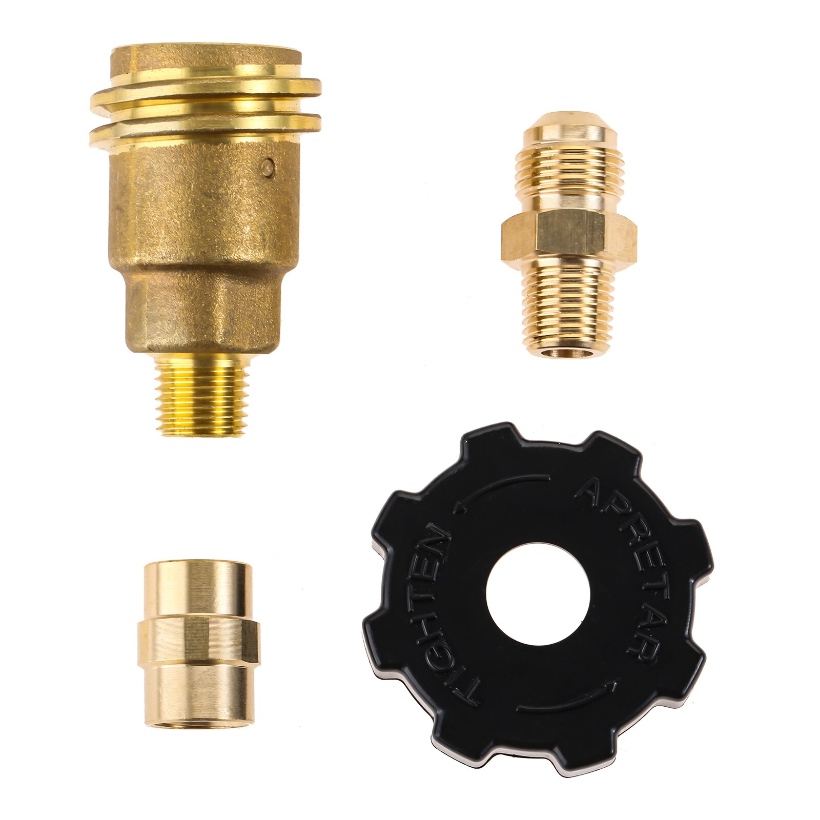 QCC1 Connectors Set QCC1 Acme Propaan Tank Cilinder Adapter Fitting Door 1/4 &quot;Npt Buitendraad Messing Connector Met Gratis hand Wiel