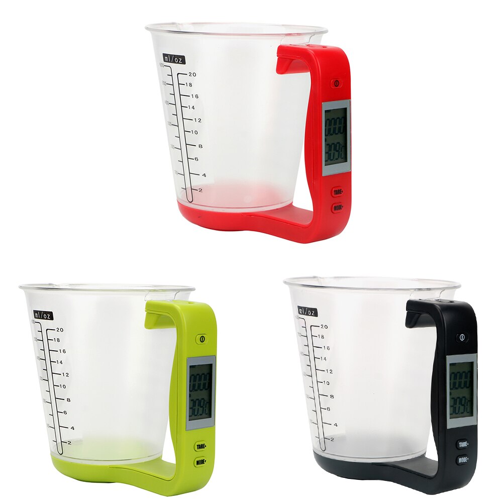 Electronic Measuring Cup Kitchen Scales Digital Beaker Host Weigh Temperature Measurement Cups LCD Display Measuring CupTool