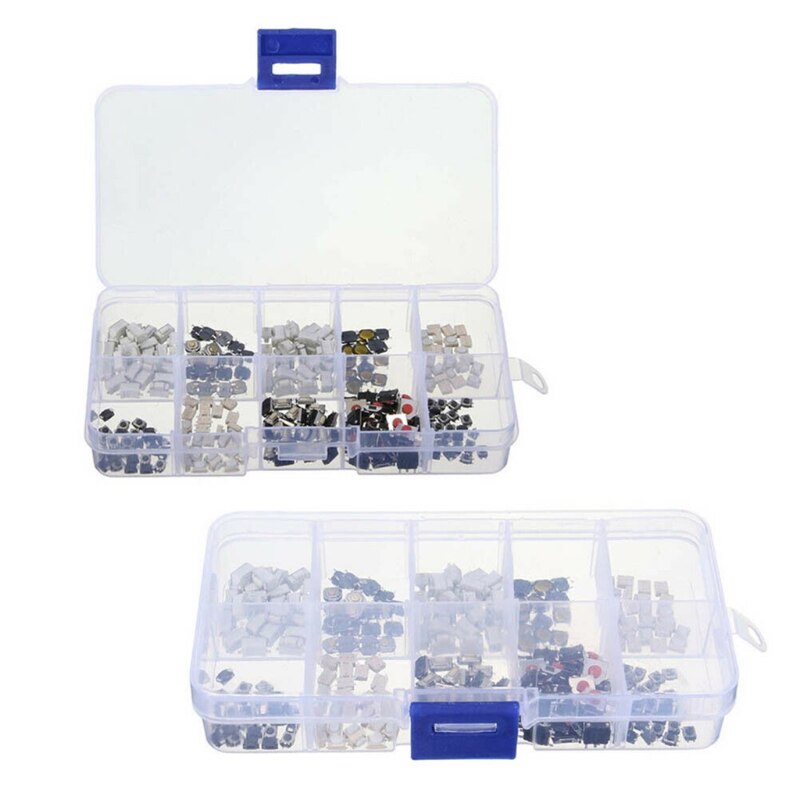 250PCS 10 Types Tactile Push Button Touch Switch Remote Keys Button Microswitch 649E