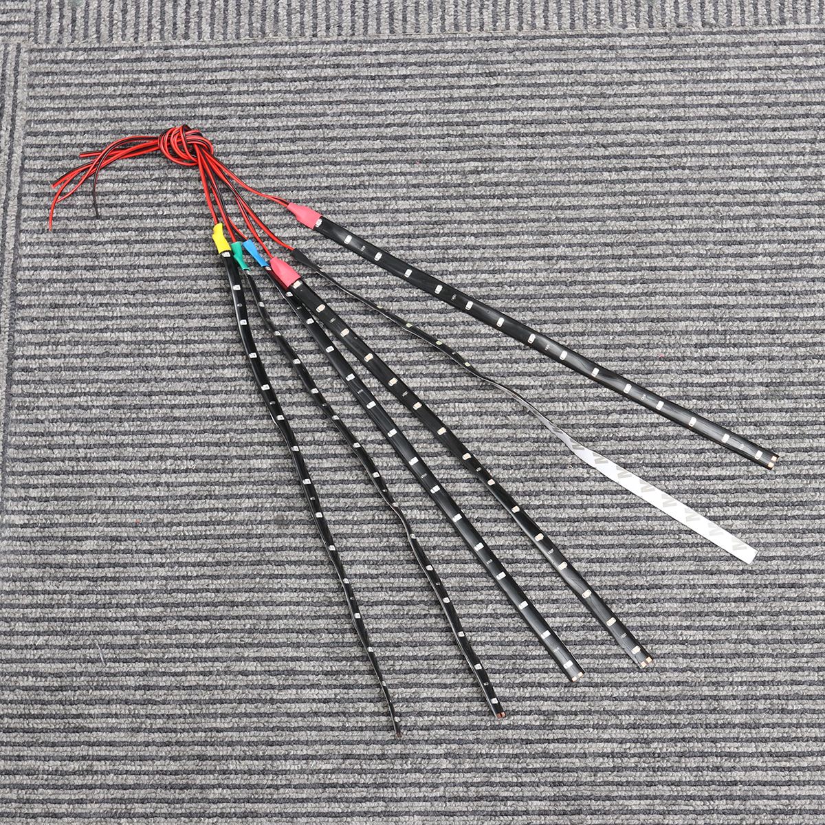 6 PCS 3528 SMD 15-LED Auto Touw Lichten Decoratie Flexibele Waterdichte zelfklevende LED Strip Verlichting voor auto Deur Seat Veiligheidsgordel