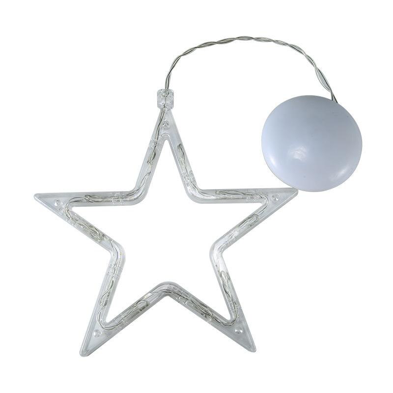 Christmas Decorations Storefront Window Lights Stars Moon Glass Window Christmas Tree Pendants Christmas Decoration