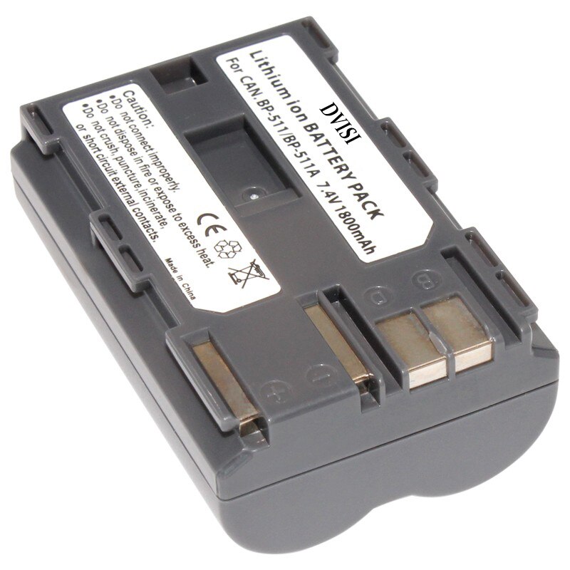 Top 7.4V 1.8 Ah BP-511A Battery for Canon PowerShot EOS 300D 10D 20D 30D 40D 50D D30 D60 5D G6 OS 30D 40D G1 Pro 1 PV130