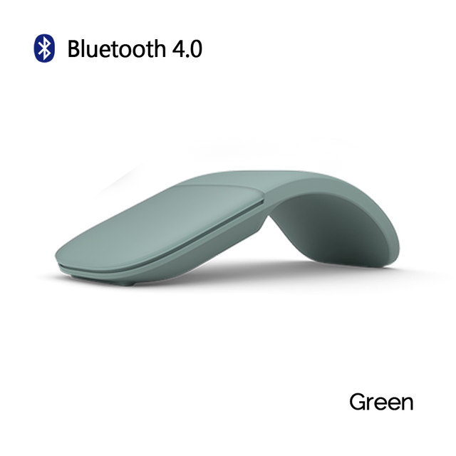 1600 dpi bluetooth 4.0 trådlös mus hopfällbar arc touch mause vikbara ultratunna mute möss för surfacebook laptop kontorsbruk: Grön