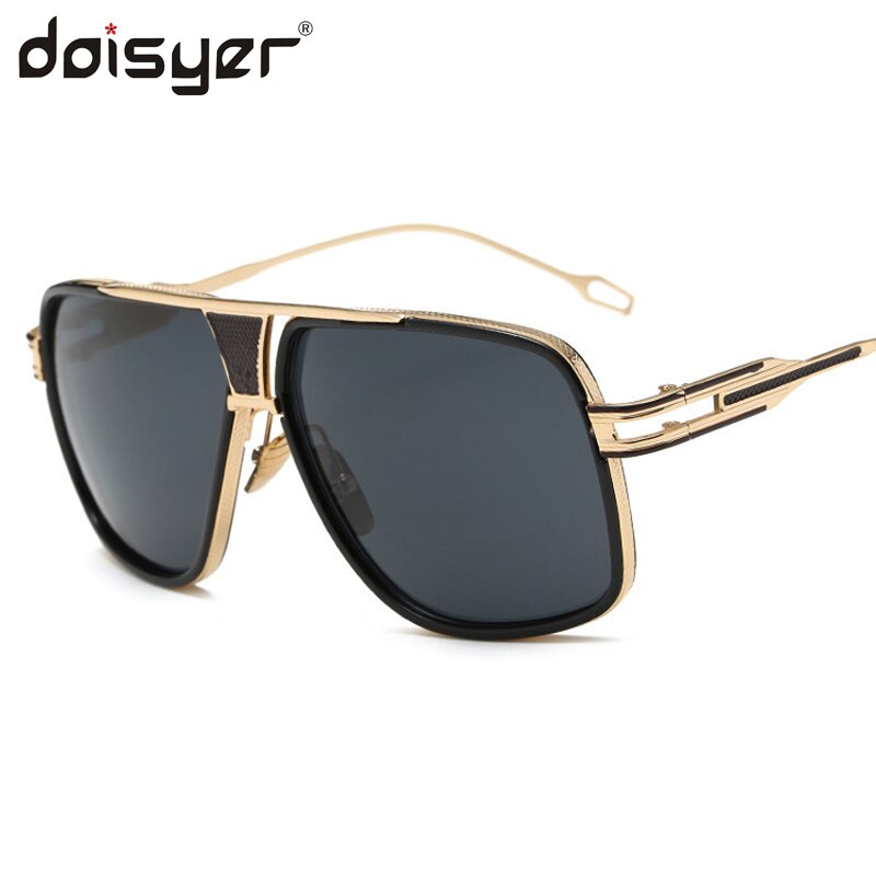 Daisyer trend solbriller metal retro populære modeller stort stel solbriller mænd kører: C1