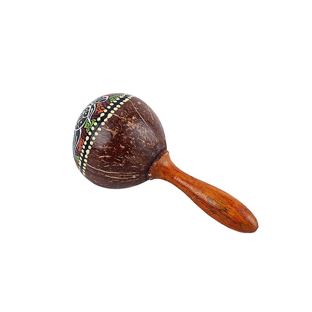 Coconut Shell Cabasa Shaker Gourd Shaker Rattle Maraca Percussion Musical Instrument Toy Random Style