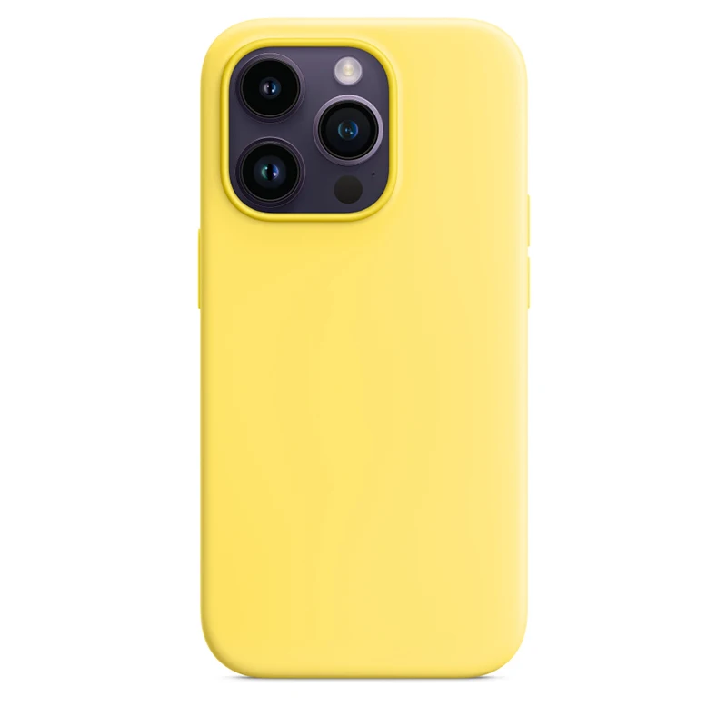 Funda de silicona líquida de animación oficial para iPhone 13 Pro Max 13 Mini con funda Magsafe, funda protectora de carga inalámbrica: Mezclilla / Castaño