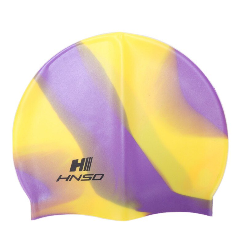 Sports Waterproof Silicone Elastic Protection Long Hair Sports Swimming Cap High Elastic Headless Swimming Hat: G