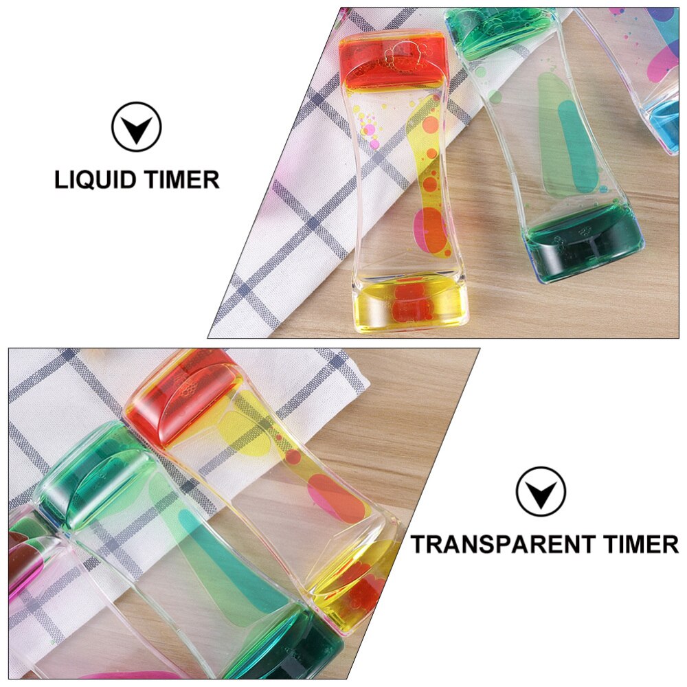 Slim Waist Liquid Motion Bubbler Timer Desk Two-color Action Liquid Timer