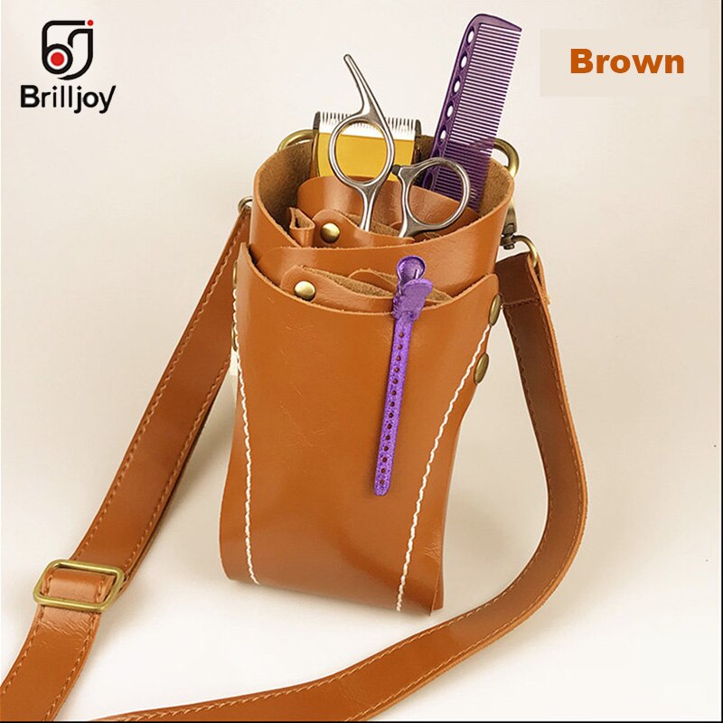 Sac à ciseaux pour coiffeur , étui à ciseaux pour salon de coiffure, Kit de taille, sacs à usage spécial,: Scissors Bag Brown