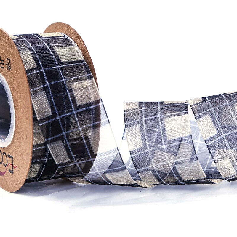 Schotse ruit geruit gingham lint organza tape 40mm 50 yards/lot haarstrikken hoofdband stropdassen broche diy materiaal knutselspullen: 5