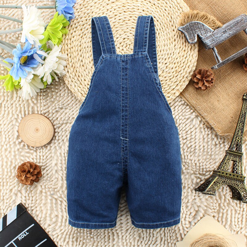 Zomer Katoenen Baby Shorts Broek Peuter Jongens Meisjes Jeans Overalls Shorts Elastische Denim Cartoon Hond Casual Baby Kleding Broek