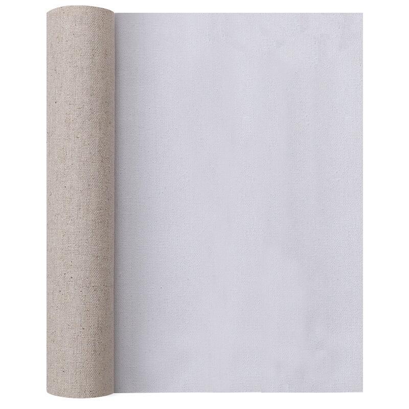 Medium Grain Blank Canvas for Painting Premium Linen Blend Primed Acrylic Oil Painting Canva Art Supplies for Artist 5M One Roll