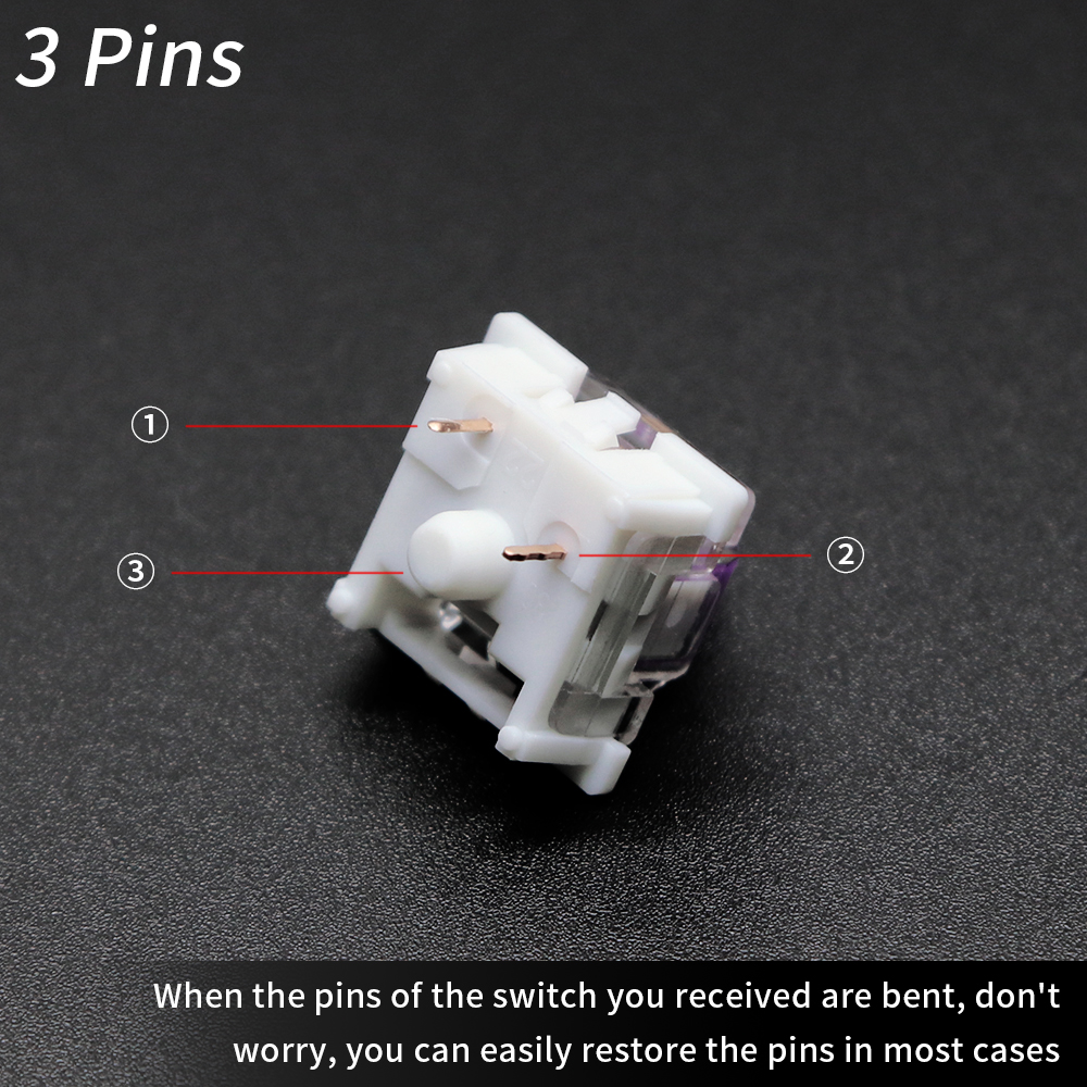 Outemu Transparent Mechanical Keyboard Switches Linear MX Switches 45/65gf 3pin RGB Game Switches for White Shaft