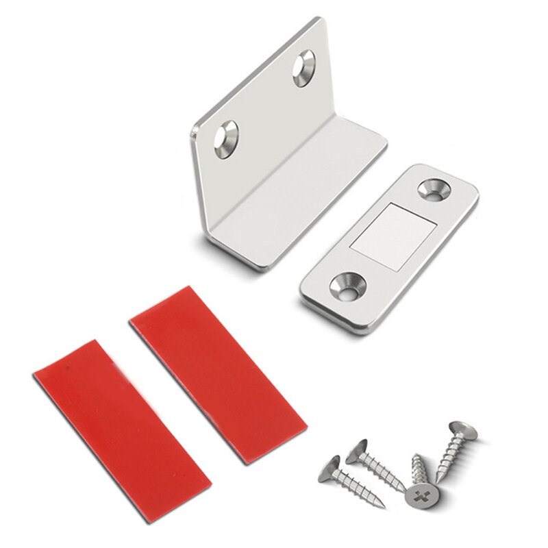 Magnetic Cabinet Catches Magnet Door Stops Hidden Door Closer with Screw &amp; Adhesive for Closet Cupboard Sliding Doors