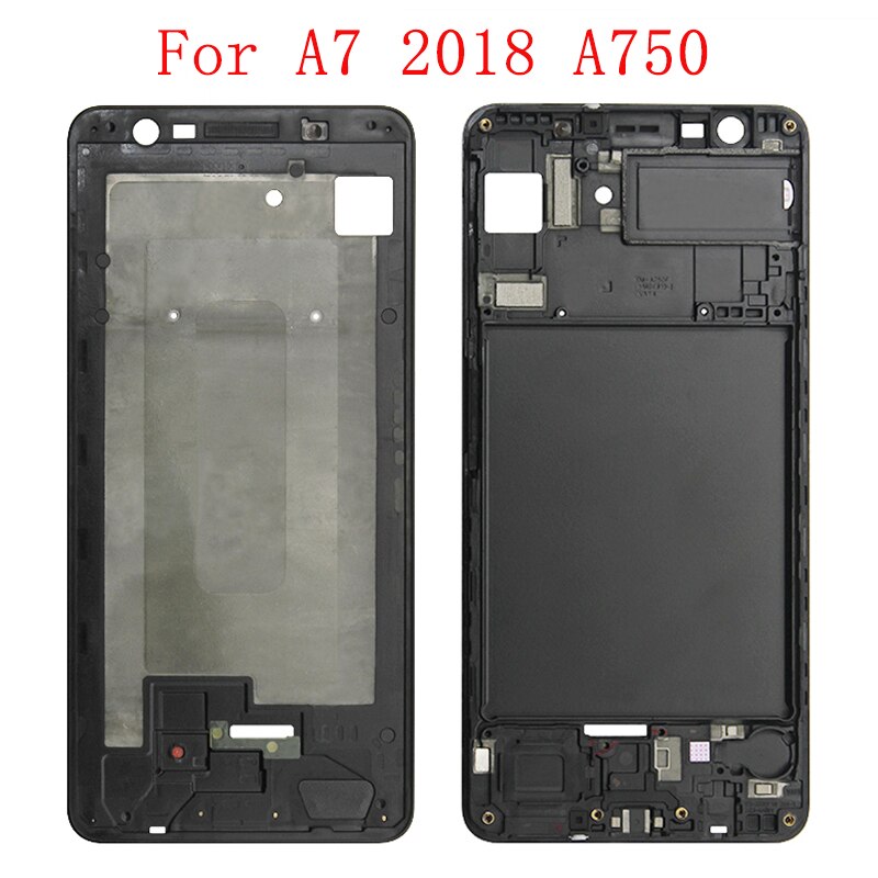 Obudowa środkowa rama LCD Bezel płyta panelu podwozia dla Samsung A10 A20 A30 A40 A50 A60 A70 A10S A20S A50S telefon bliski rama: For A7 2018