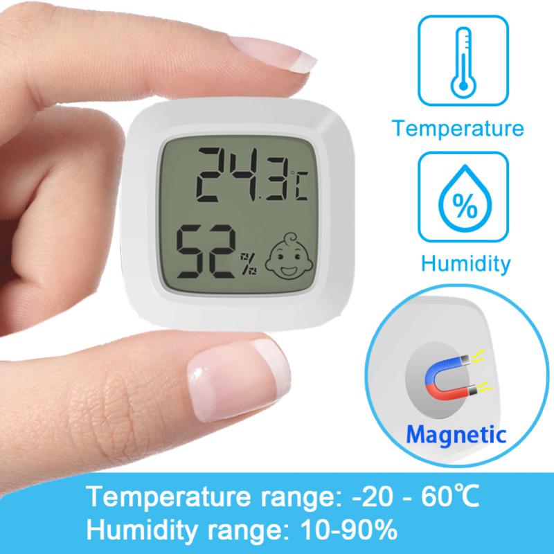 Indoor Room Electronic Temperature Humidity Meter Celsius/Fahrenheit Mini LCD Digital Thermometer Hygrometer With Emotional