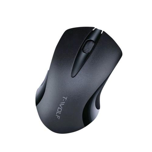 Q2 Mouse Wireless ottico da 1200DPI con Design simmetrico per Computer portatile: Black