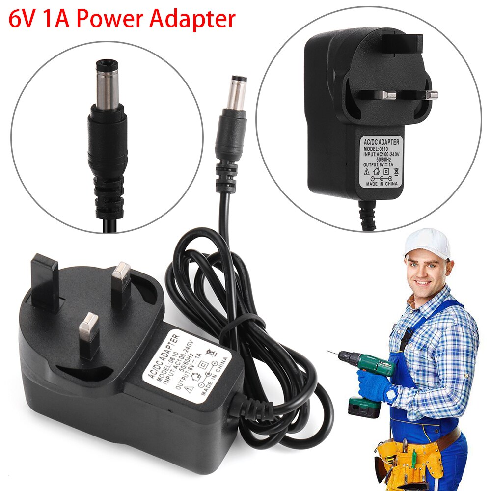6v 1a uk ac / dc adapter batterioplader universal ... – Grandado