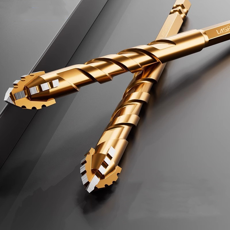 Upgraded Four-edged Sawtooth Drill Bit For Tile Drilling And Concrete Special Electric Drill Ultra-high Hardness Drill Bit