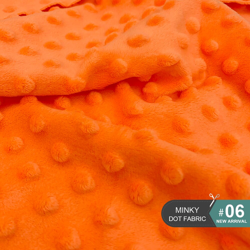 5 stk/parti babytæppe minky dot stof 45 x 45cm miljøvenligt fløjlsstof 100%  polyester patchwork plysstof