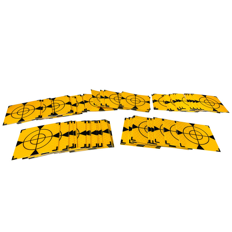 100pcs yellow reflector sheet reflective tape target for total station 20 30 40 50 60 MM Reflective Sticker