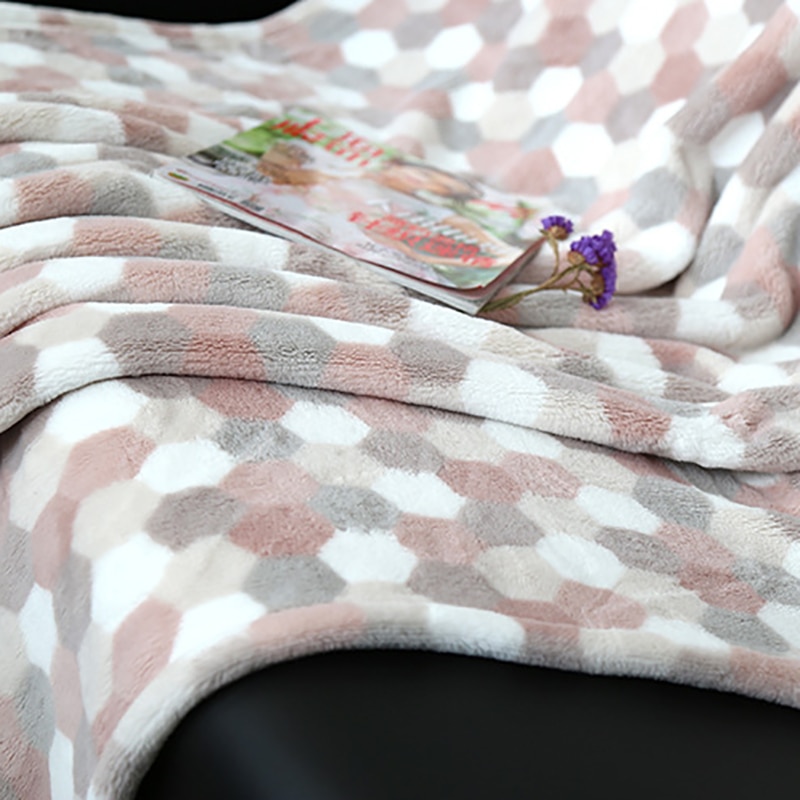 Deken Fleece Deken Sofa/Bed/Vliegtuig Reizen Plaids Beddengoed Set