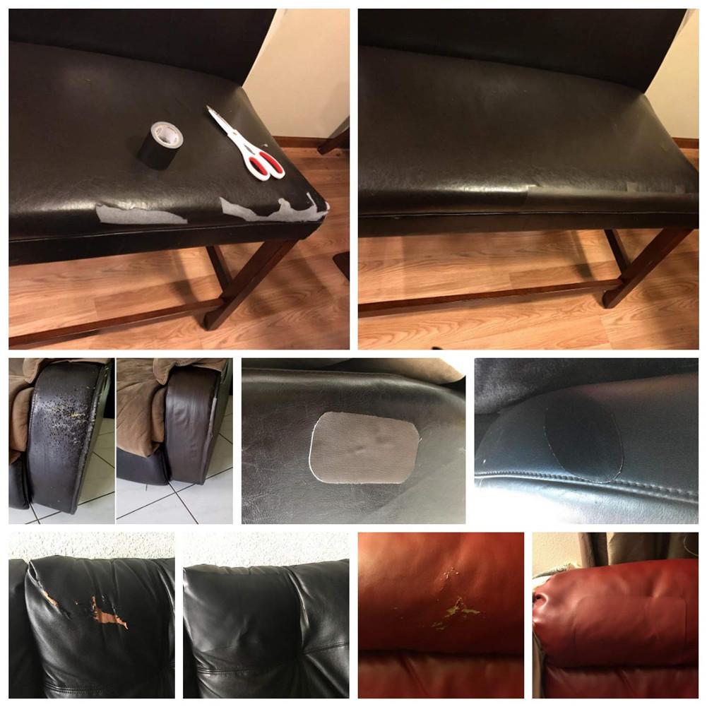 5 stk 46 cmx 6cm sofa møbler reparation læder selvklæbende til autostol stol seng taske patch hundebid hul fix forny mærkat