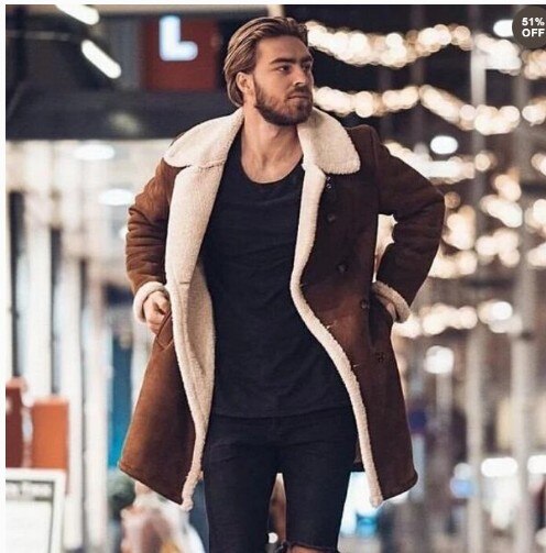 Roupas masculinas 2020 europeu americano novos jaquetas masculinas inverno polar velo casual moda quente jaqueta: Dark Brown / XL