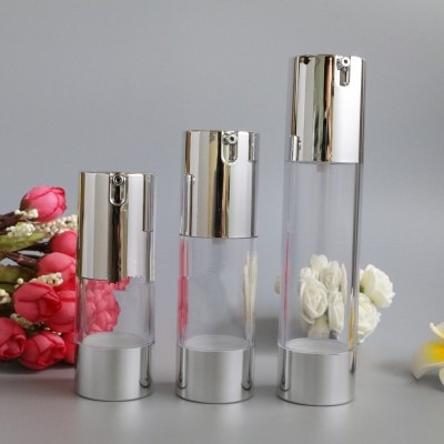 15/30/50ml rejsebeholdere tom flaske genopfyldelig shampoo lotion squeeze krukke plastik klar luftløs pumpe tom flaske