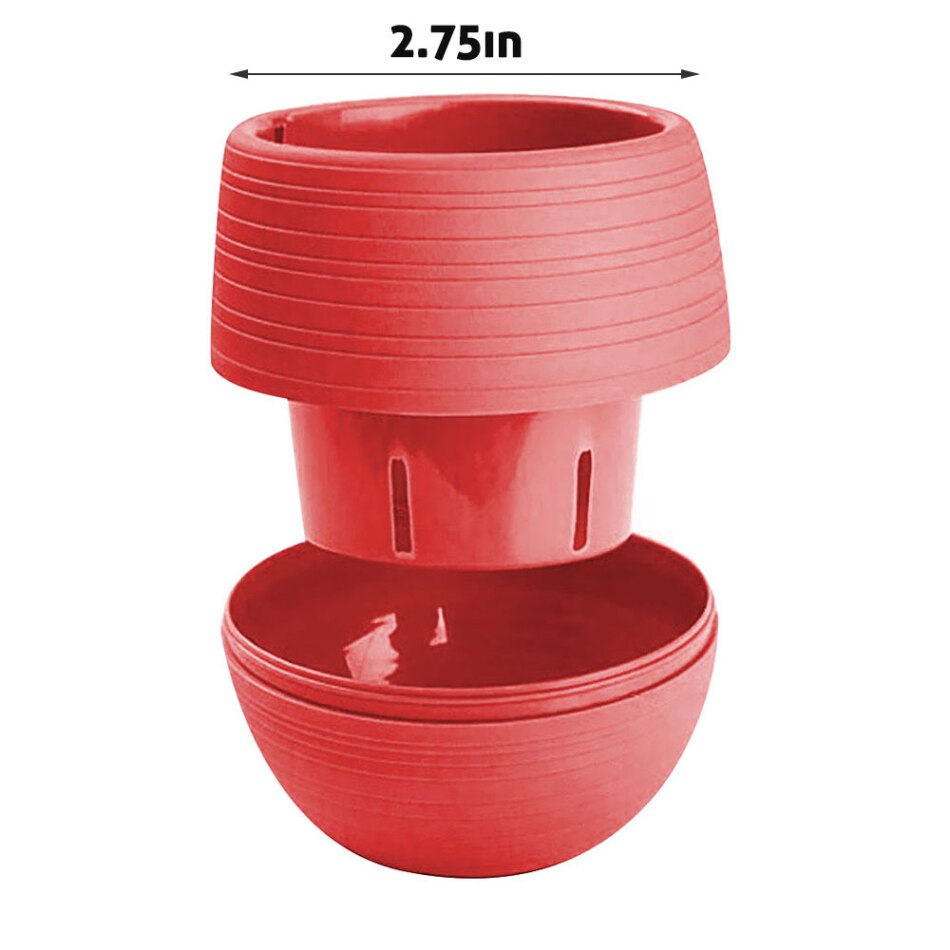 7*7Cm Bloempotten Mini Bloempot Tuin Onbreekbaar Plastic Kwekerij Potten Voor Succulenten Plastic Kleine Bloem pot: Rood
