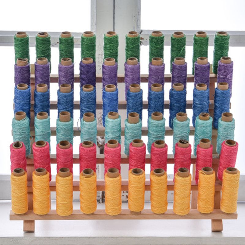 Foldable Wood Thread Stand Rack Organizer Wall Mount 60 Spool Cone Embroidery