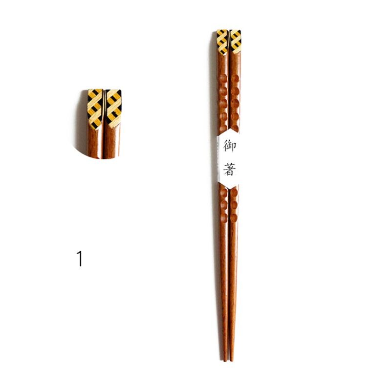 1 Pair Of Tortoise Shell Chopsticks: 1