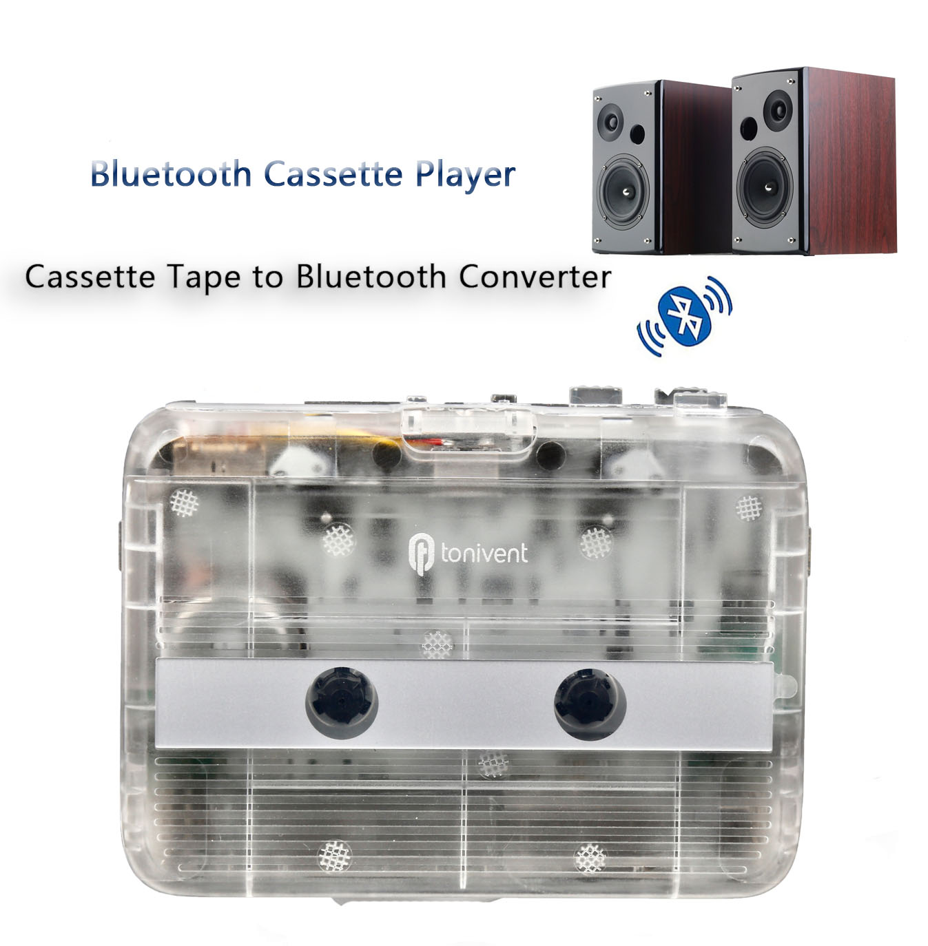Bluetooth Cassette Player Portable Standalone Cassette Tape FM Radio Bluetooth Transmitter Player With Auto-reverse Function