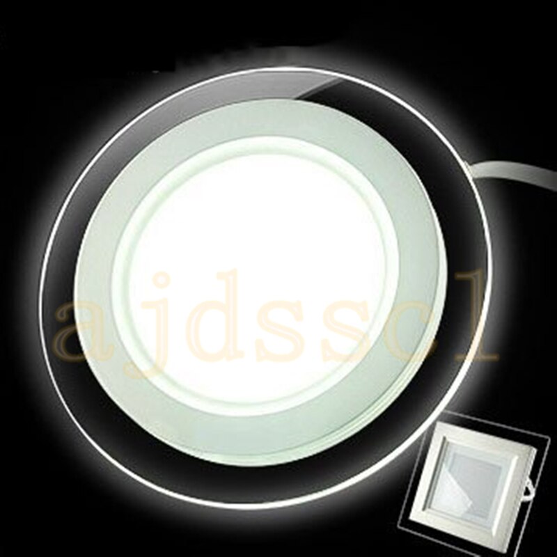 Led panel downlight rundt glass deksel lys 6w 12w 18w dimbare  ac110 v 220v høye lyse tak innfelte lamper  ac85-265 +  driver