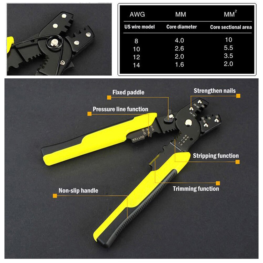 Multi Tool Pliers Crimping Pliers Wire Stripper Multi Snap Ring Terminals Crimpper wire stripper automatic Cable tools Cutting