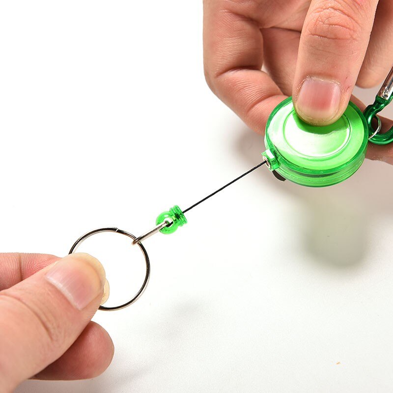 Retractable Pull Badge Reel ID Lanyard Name Tag Card Badge Holder Reels Zinc Alloy ABS Plastic Key Ring Clips