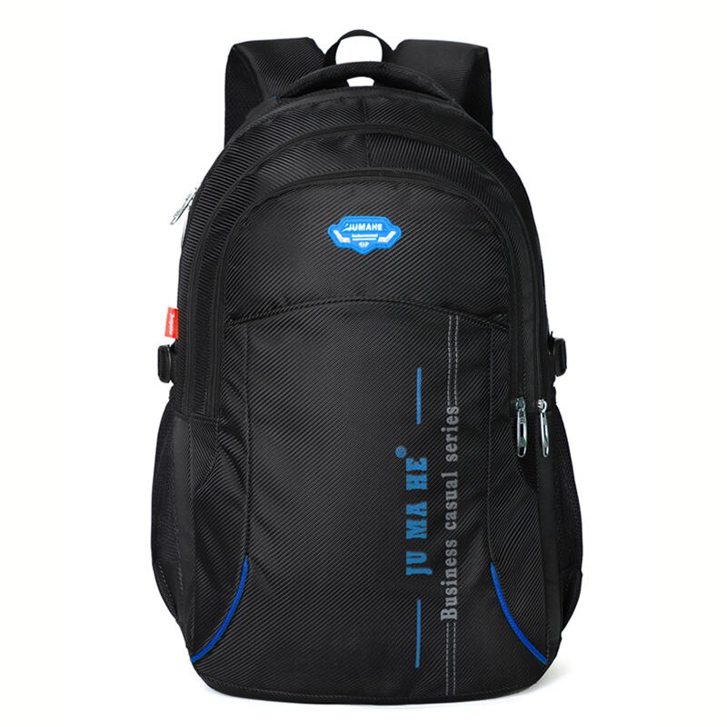 Multifunktionel bærbar rygsæk til mænd vandtæt usb rygsæk teen skoletasker store kapacitet studerende taske til teenage: Blå