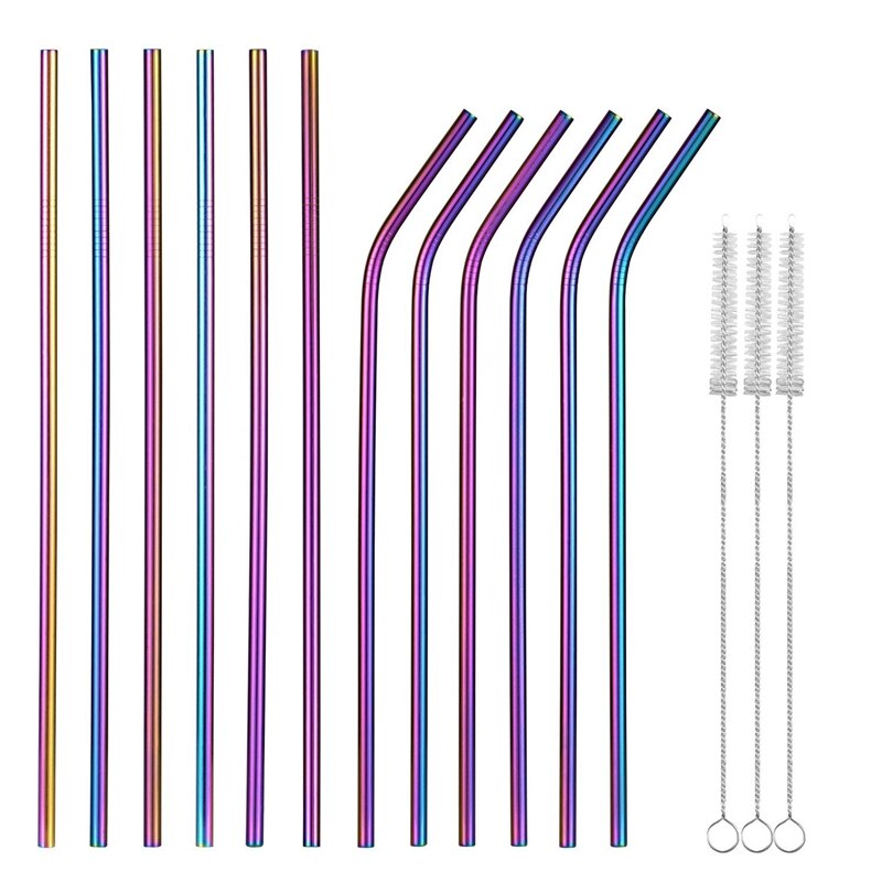 Yo Multicolor Colorful Stainless Steel Straws 105 Grandado