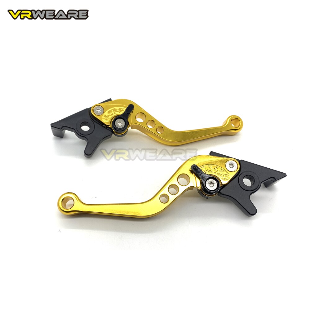 CNC Alloy Motorcycle Clutch Brake Lever Handle Left right brake Fit for Motorbike Modification: GOLDEN
