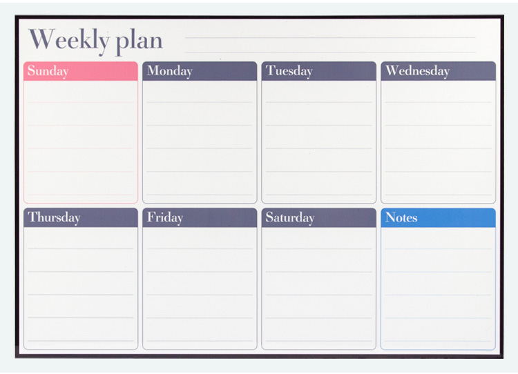 A3 whiteboard månedlig plan skole kunngjøringstavle diy magnetisk meldingstavle kjøleskap magnet kalender daglig planlegger: 5