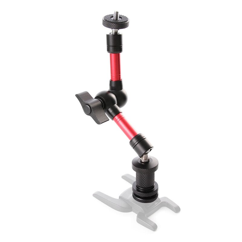 Fotga 7 Inch Instelbare Wrijving Scharnierende Ic Arm Rood Met 1/4 Inch Schroef Voor Dslr Rig Lcd Monitor Led Licht