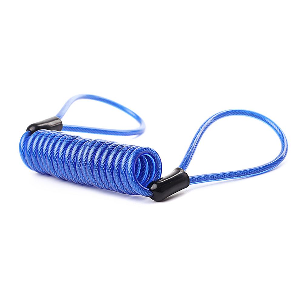 120 cm Motorfiets Scooter Alarm Disc Lock Security Anti Dief Herinnering Kabel Fiets Motor Anti Dief Veiligheid Gereedschap: Blauw