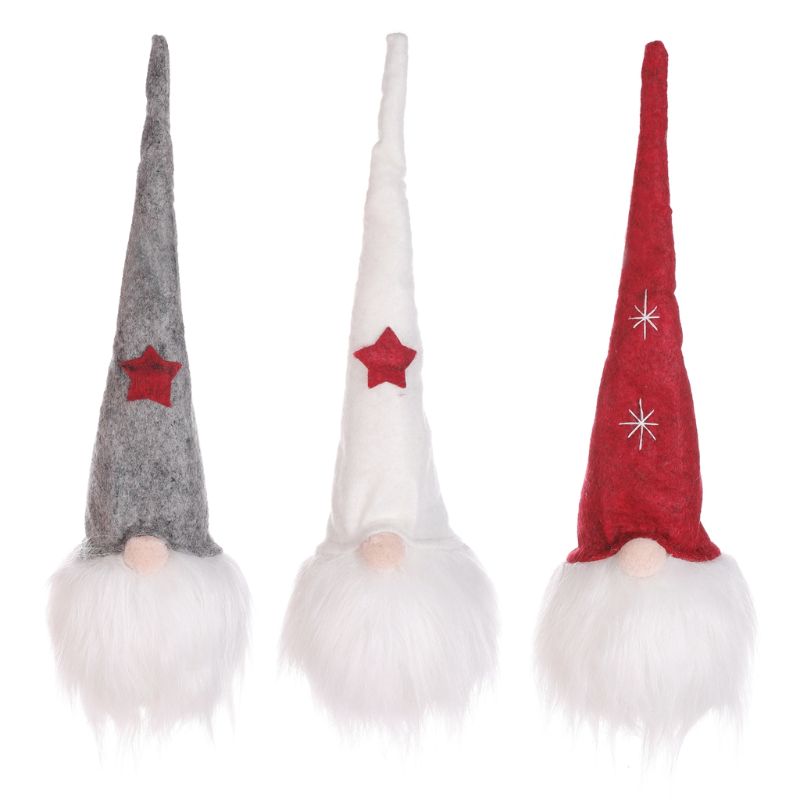Vrolijk Kerstfeest Lange Hoed Zweedse Santa Gnome Pluche Pop Met Licht Elf Speelgoed Home Party Decoratie