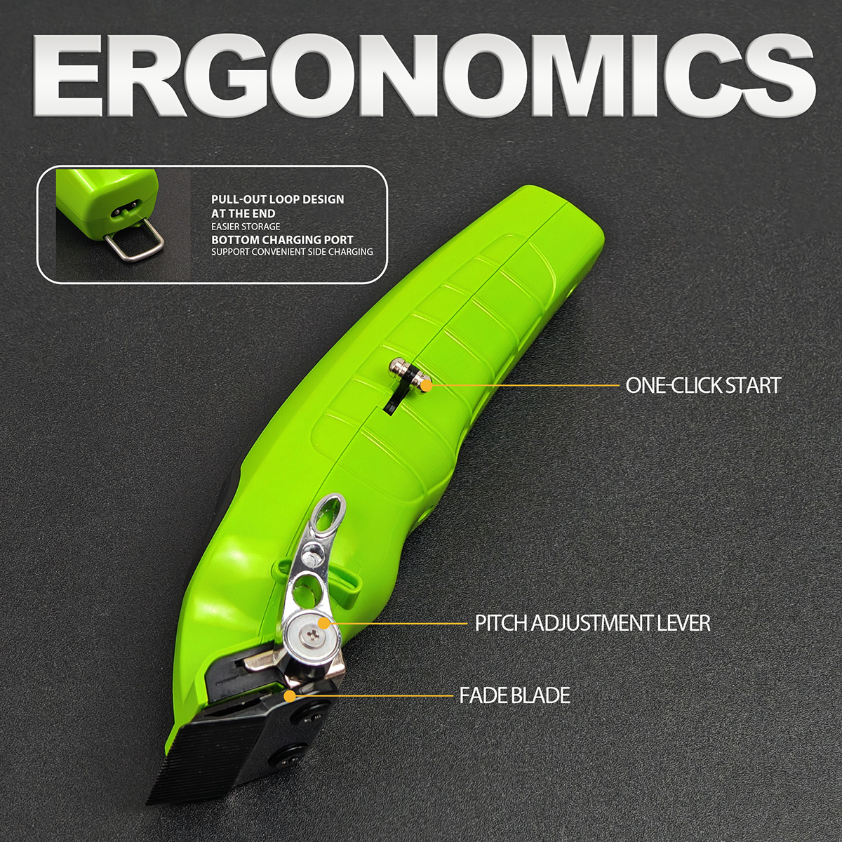 BRDCLIP FA1C NEUE 7500RPM Barber Professionelle Haarschneidemaschine Hochgeschwindigkeitsmotor 2500mAh Elektrische Trimmer DLC Klinge mit Basis