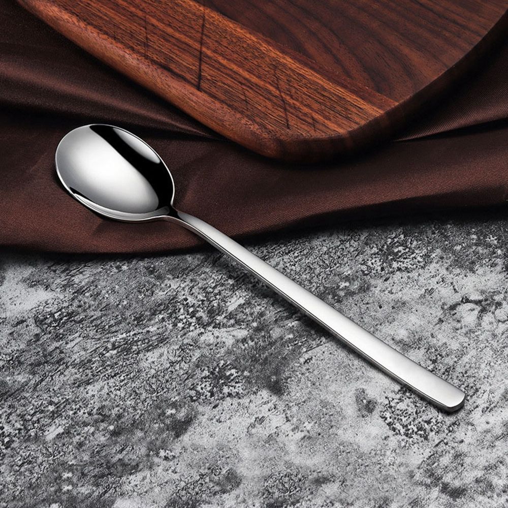 Kitchen Dinner Dish Spoon Large Stainless Steel Buffet Serving Spoon Long Handle Pot Spoon Home Kitchen Essential Tools: 5