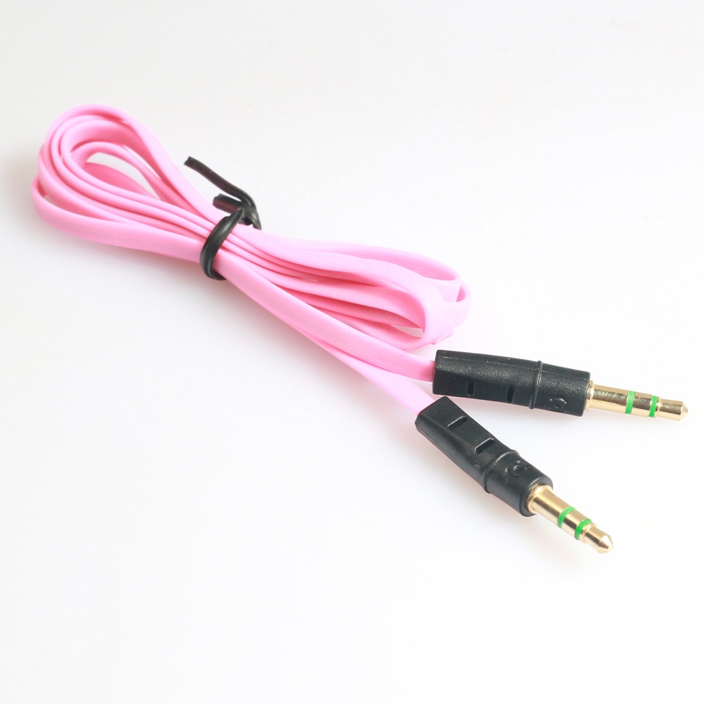 3.5mm Auxiliary Cable Audio Cable Male To Male Flat Aux Cable 1m Car-styling