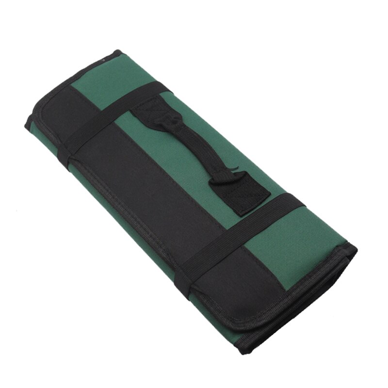 Multifunctionele Oxford Doek Vouwen Wrench Roll Bag Tool Storage Pouch Portable Case Organizer Houder TN99: Green black