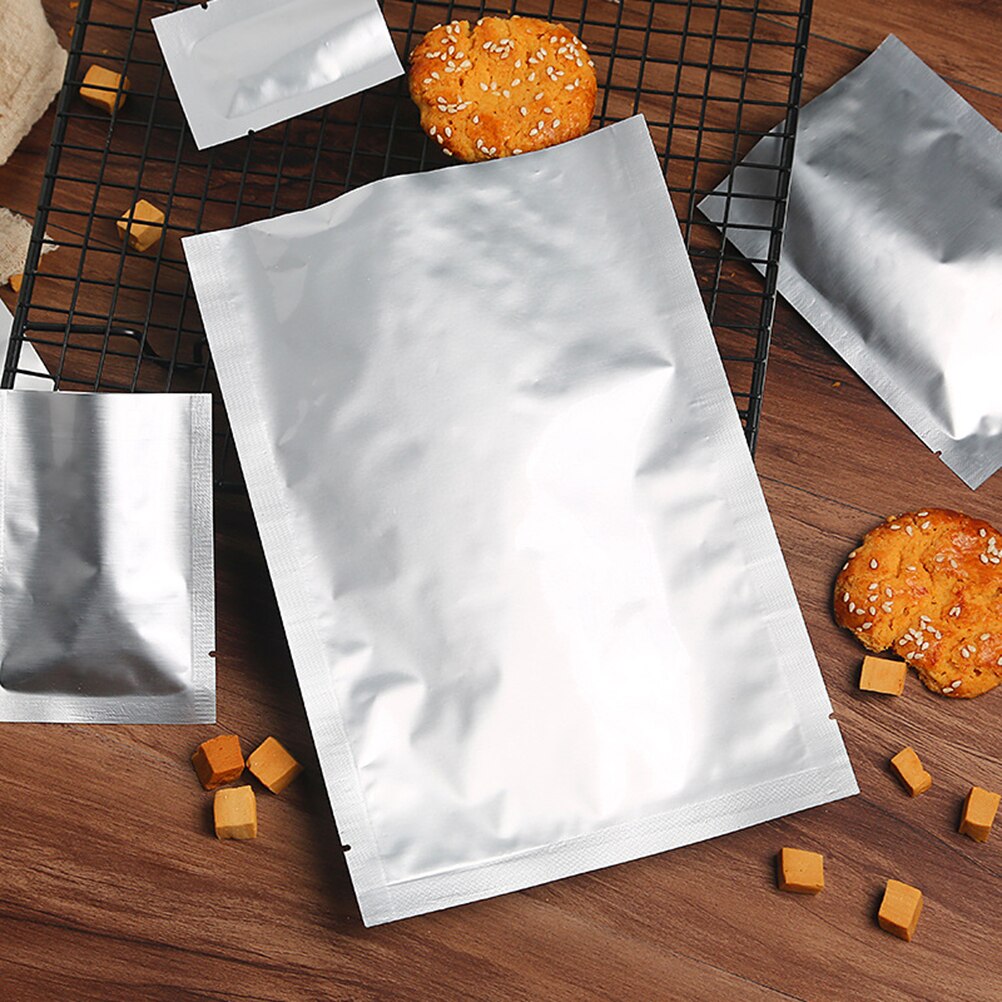 100Pcs Zilver Aluminium Folie Mylar Zak Vacuüm Sealer Voedsel Opslag Pakket